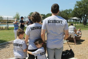 Some of our first residents proudly displayed the “Resident” t-shirts.